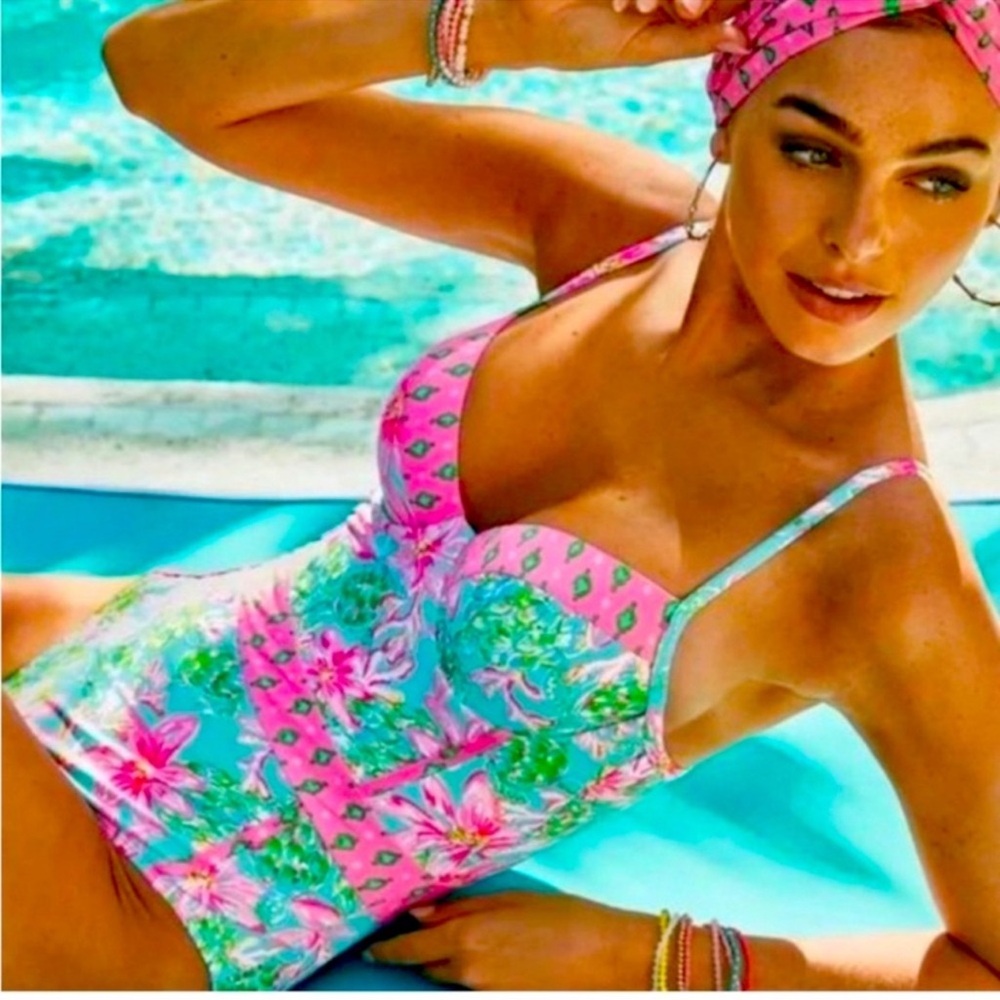 🦩🌴NWOT Lilly Pulitzer Palma~Surf Blue~Print:So Shellegant🦩🌴